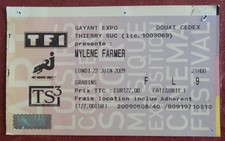 Billet de concert Mylène Farmer 22 juin 2009 Gayant expo Douai