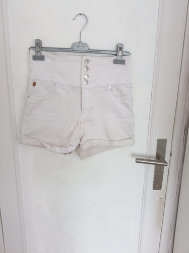 Short blanc taille - , haute