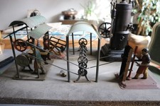 ancienne machine a vapeur scierie MARKLIN Dampfmaschine steam debut XXe