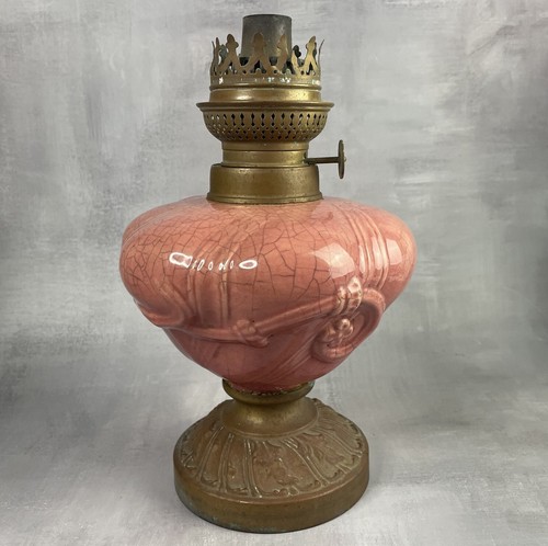 Lampe pétrole faïence - en,