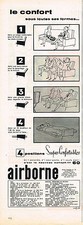 PUBLICITE  1960   AIRBORNE    nouveau canapé lit super confortable