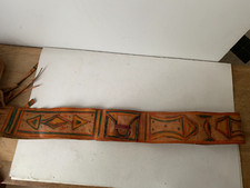 ancienne ceinture en cuir avec franges, Maroc, Berbère...