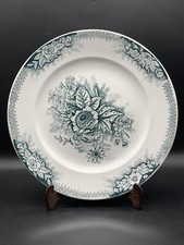 Plat De Service En Porcelaine Décors Floraux Saint Amand Jardinière vert