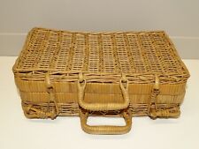 *PETITE VALISE COFFRET OSIER avec 2 Poignées à détourner en sac à main déco D