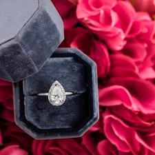 Bague semi-monture platine 950