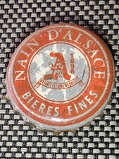 ancienne capsule de bière BRASSERIE DU NAIN D'ALSACE Saint-Quentin ! Kronkorken