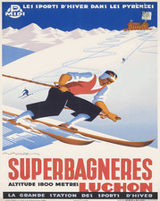 Superbe Affiche Station de Ski