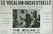 PUBLICITÉ DE PRESSE 1929 LE VOCALION ORCHESTRELLE MINI DU PICK-UP - THE AEOLIAN