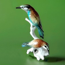 ancien ensemble oiseaux en porcelaine allemande Karl ens saxe années 50