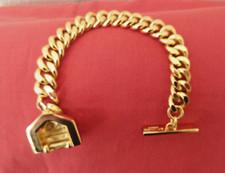 BRACELET DE GUY LAROCHE SIGNE - DORE A L'OR FIN - TRES BON ETAT - ETAT NEUF -