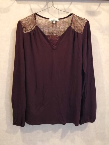 Blouse rose foncé - , dentelle