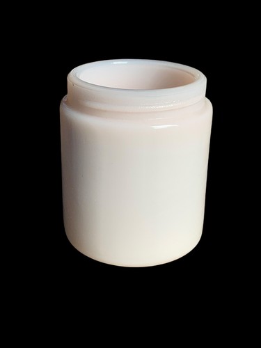 Pot lait crème verre rose - pot,