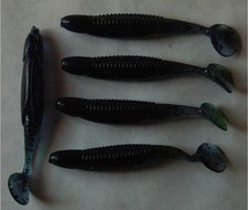 Leurre souple Minnow vert bleu 9cm 6g peche perche sandre black bass bar brochet