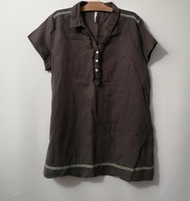 Tunique marron gris lin et coton T48 Blancheporte (2506039)