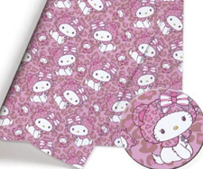 Hello Kitty Chat Personnage Animal Imprimé Polycoton Tissu Demi Yard (