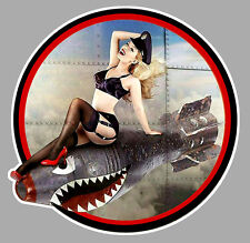 PINUP BOMB NOSE ART WW2 DUB COX ARMY 9cm AUTOCOLLANT STICKER AUTO MOTO PC045G