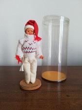 Poupée folklorique régionale pêcheur Poveiro Portugal inscription boite doll