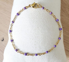 Chaine cheville perles résine