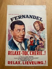 Affiche cinéma - Fernandel - Relaxe-toi, chérie - 37 x 55,5 cm