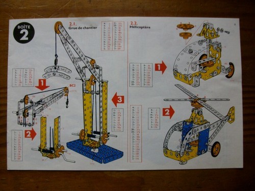 Notice meccano ancienne boite - notice,