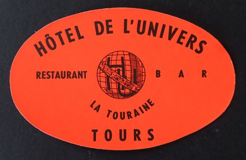 Ancienne étiquette hotel - étiquette, de