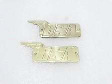 Neuf BSA A7 B31 C11 Laiton Badges / Emblème Paires