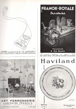 AD  PUBLICITE THEODORE HAVILAND FRANOR ROYALE ART FERRONNERIE NOBILIS