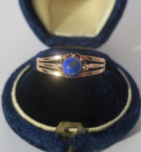 Bague solitaire ancienne lapis - bague,