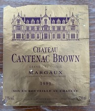 Étiquette Château Cantenac Brown 1999 - Margaux - 75 cl