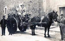 CPA 11 TALAIRAN CARTE PHOTO DU CARNAVAL DE TALAIRAN CHAR FLEURI AVEC L'ORCHESTRE