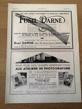 Publicité de 1932 Fusil DARNE Saint-Etienne Paris + Typo-Hélio photogravure 2304