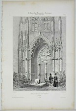 Lithographie Portail latéral