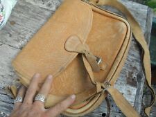 SAC PORTE EPAULE  ARTISANAT ? CUIR EPAISSEUR +++ LOOK HIPPIE VINTAGE MARRON ABE