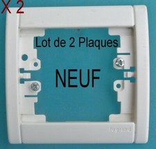 Lot de 2 Plaques de 1 Poste, Enjoliveur LEGRAND SAGANE OPALIS (Blanc) NEUF 85000