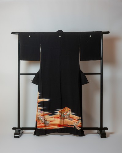 Vintage japonais kurotomesode - vintage,