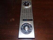 Ancien baromètre Thermomètre calendrier aluminium ( hugrostar , barostar )