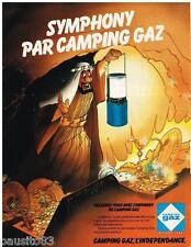 PUBLICITE ADVERTISING 095  1980  CAMPING GAZ  lampe SYMPHONY  ALADIN