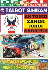 DECAL TALBOT SUNBEAM LOTUS A