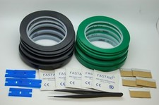 Kit de 3M 471 Ruban Adhésif Vinyle de Masquage, Noir, Vert + Outils