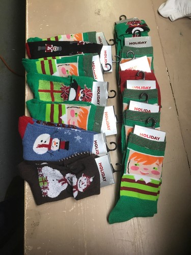 Lot pairs holiday sock - holiday,