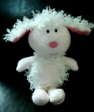 *. DOUDOU PELUCHE LUMINOU MOUTON BLANC ROSE nez plat EXCELLENT ETAT
