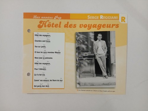Carte fiche serge reggiani - carte,