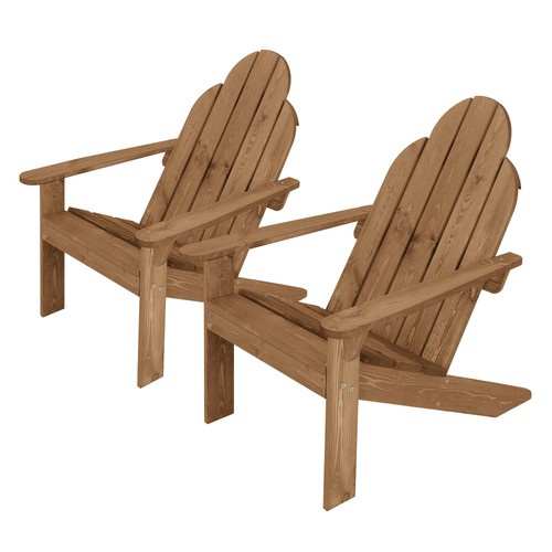 Fauteuil jardin bois - 2x,