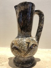 Pichet céramique  décor de Lascaux Signé Gelb (Jacqueline) Villefranche s/mer 06