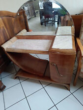 Coiffeuse bois et dessus marbre 