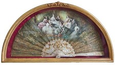 ÉVENTAIL EN SOIE PEINTE À LA