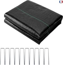 Toile de Paillage 1x10M, 10? Geotextile Anti Repousse 90g/m² Géotextile, Bache A