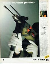 Publicité Advertising 029  1982   Peugeot outillage éléctrique  perceuse