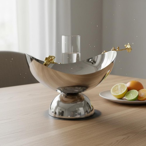 Plat demi lune métal design - demi-lune,