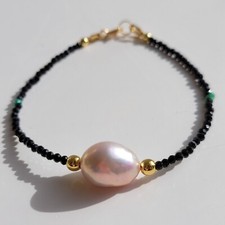 Bracelet argent perle - or,